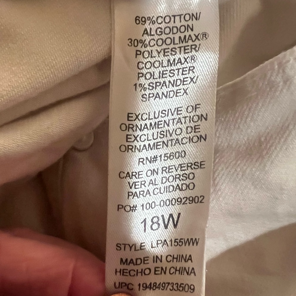 Wit & Wisdom 'Ab'Solution CoolMax High Waist Raw Hem Skinny Jeans White Size 18W - Picture 10 of 10